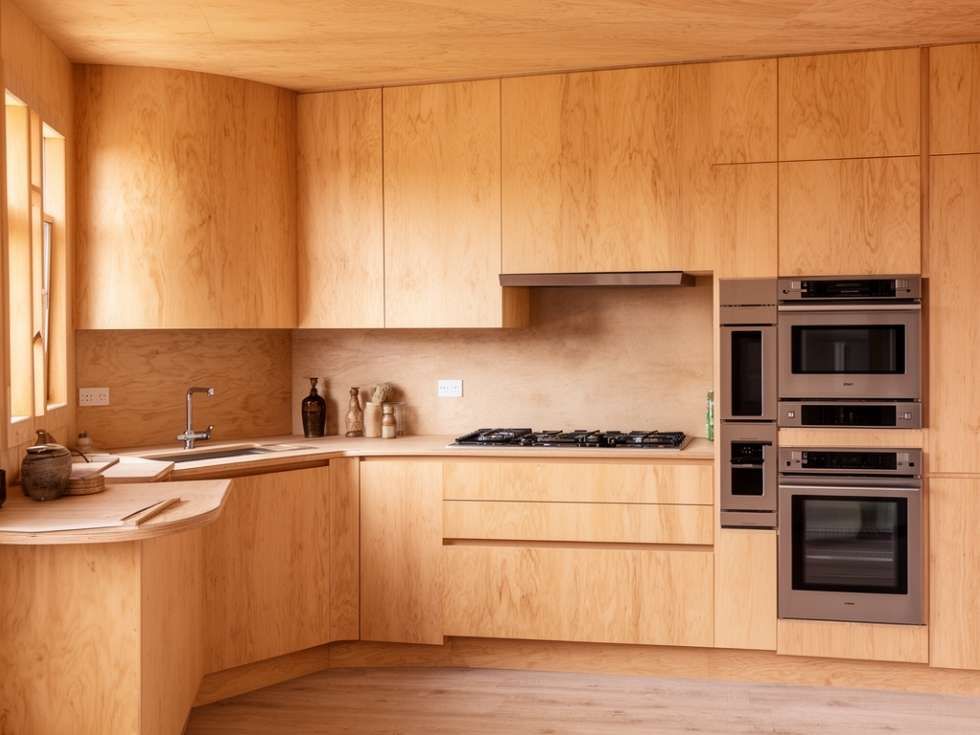 Minimalist modular kitchen design with plywood - Beautiful Homes