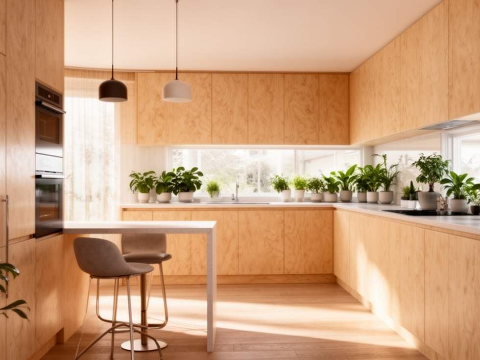 Contemporary plywood kitchen design maintenance - Beautiful Homes