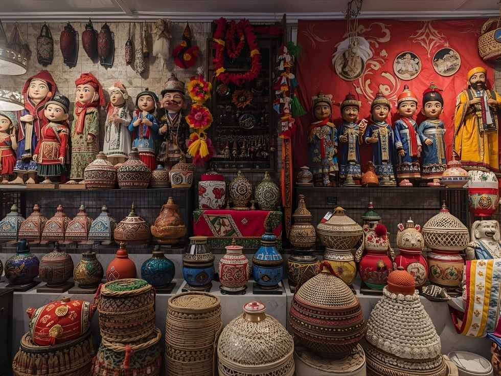 Modern rajasthani interior design with puppets - Beautiful Homes