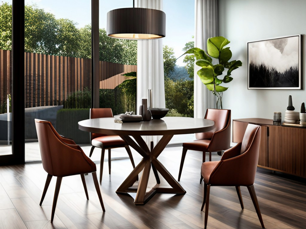 Contemporary round dining table design - Beautiful Homes