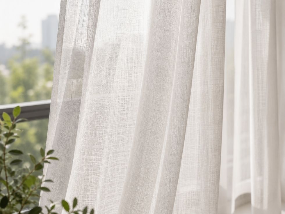 Contemporary sheer curtains white - Beautiful Homes
