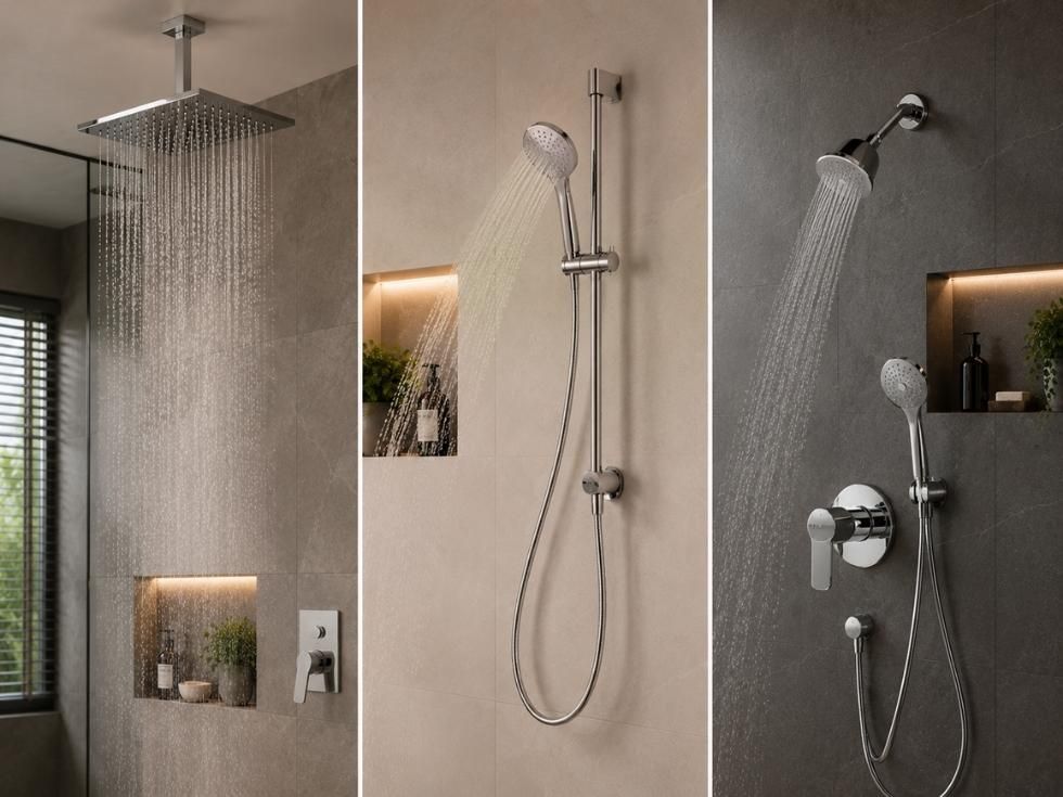 Contemporary bathroom shower set design - Beautiful Homes