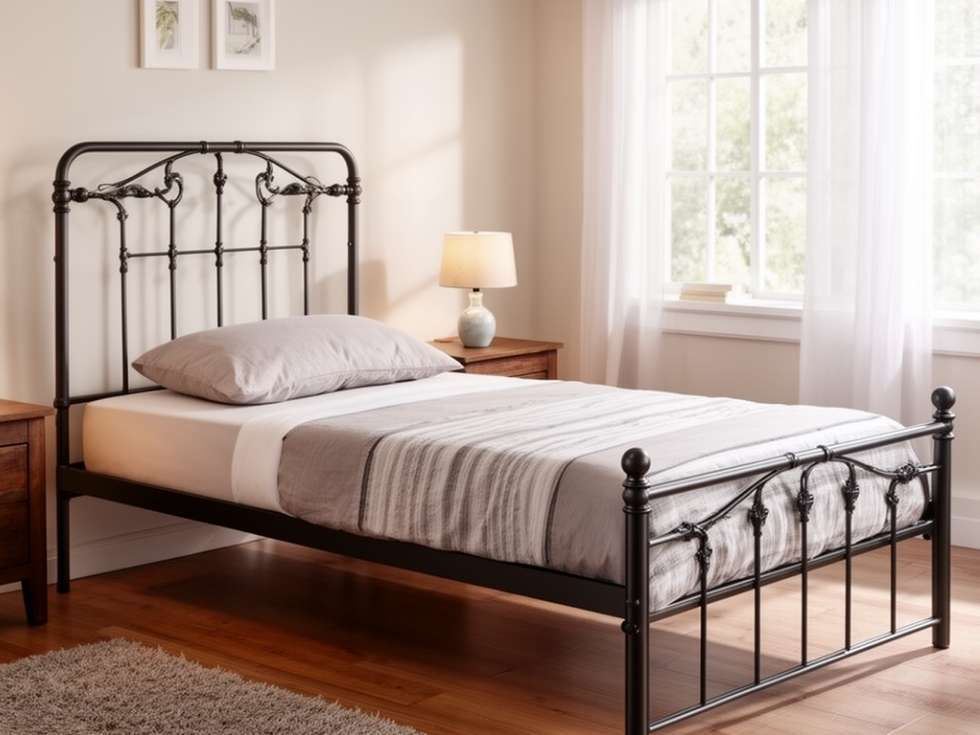 Contemporary metal single bed design - Beautiful Homes