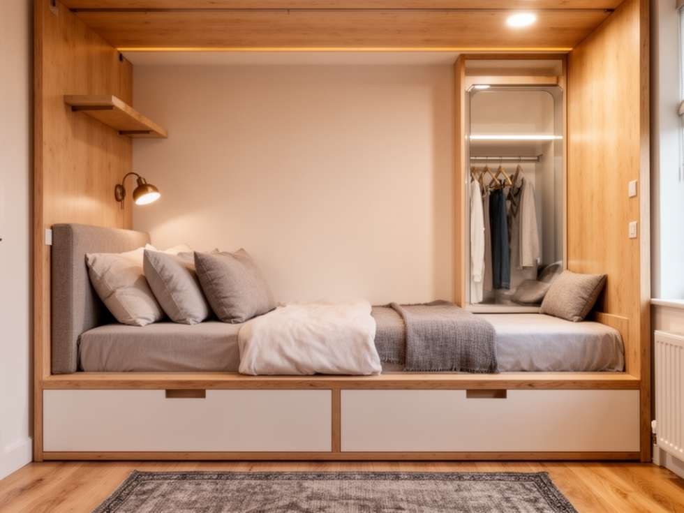 Contemporary space-saving single bed design - Beautiful Homes