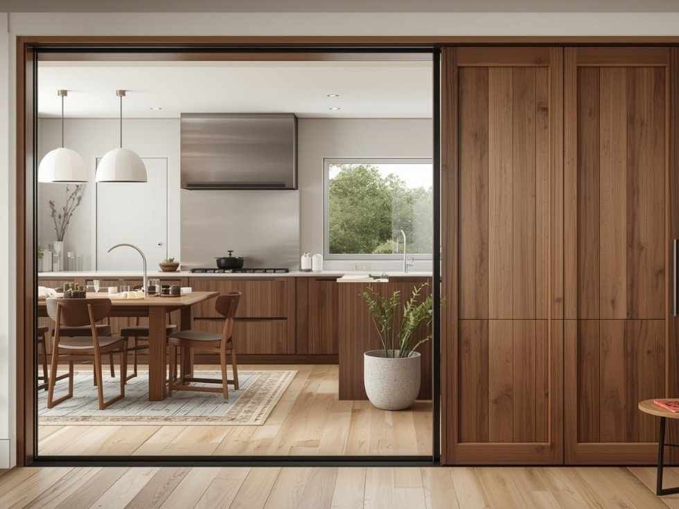 Contemporary kitchen sliding upvc door - Beautiful Homes
