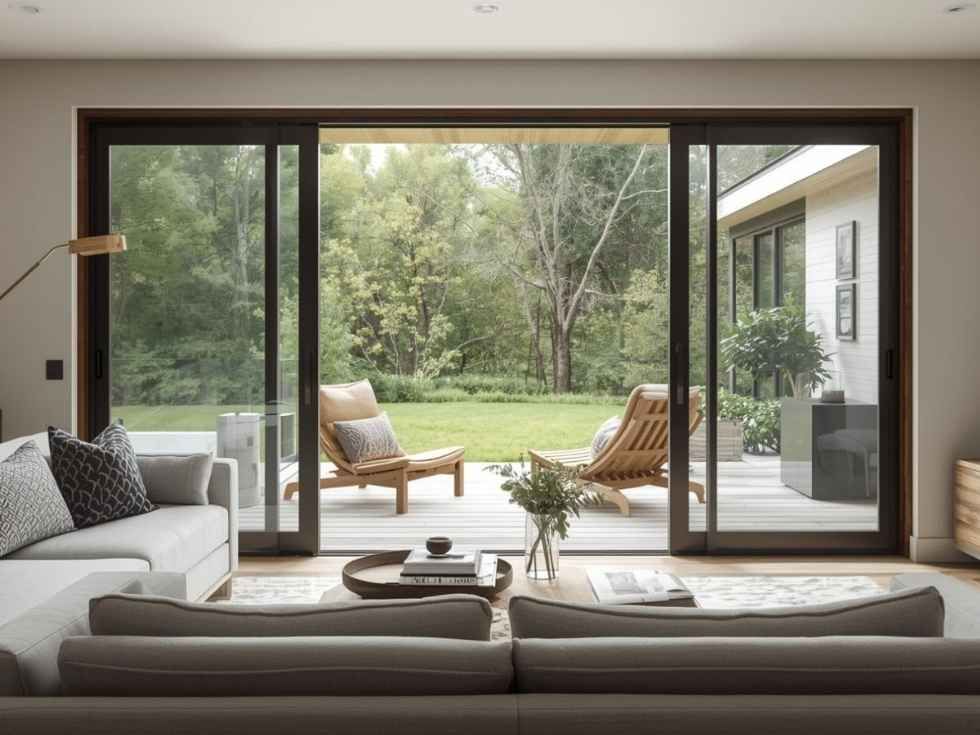 Contemporary living room sliding upvc door - Beautiful Homes