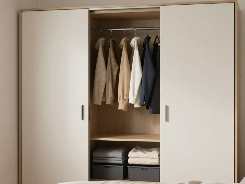 Contemporary sliding door cupboard design - Beautiful Homes