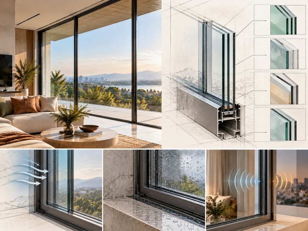 Slim frame windows with double glazing, weather resistance and sound insulation features - Beautiful Homes