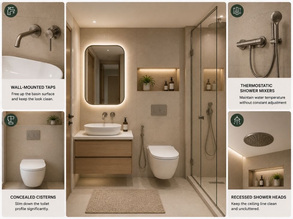 Contemporary small bathroom fitting ideas - Beautiful Homes