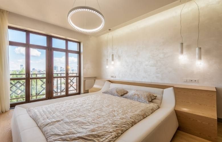Smart LED ceiling & hanging lights in the bedroom - Beautiful Homes