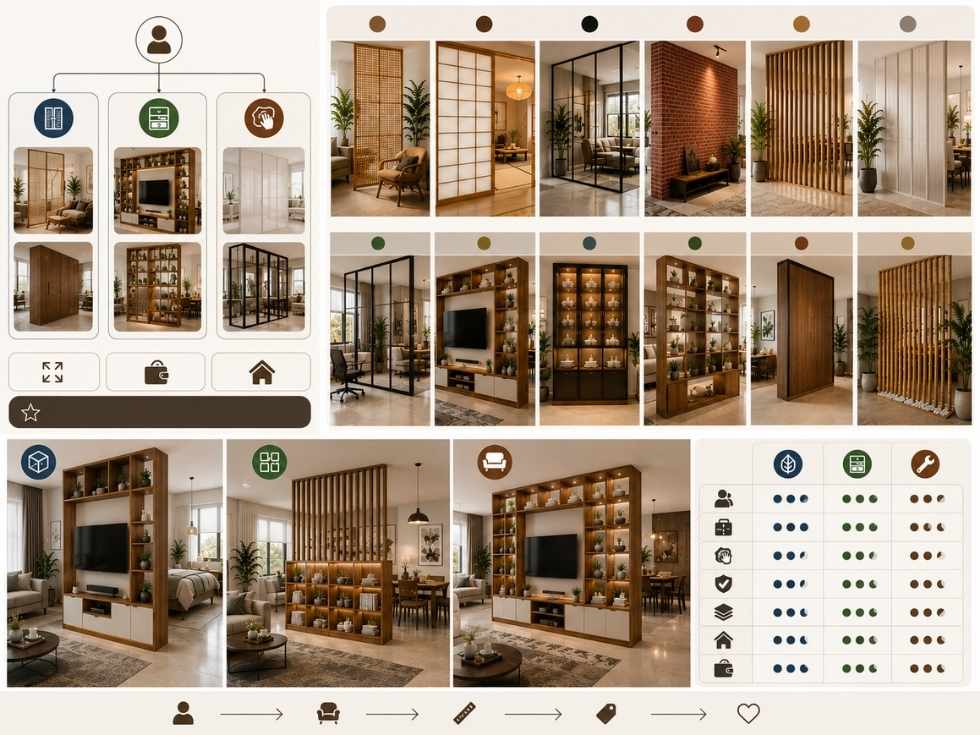 Contemporary TV unit partition wall styles - Beautiful Homes