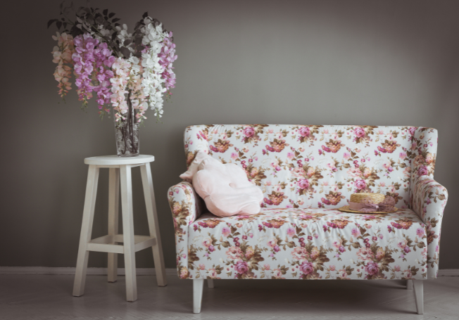 Vintage Sofa with Floral Prints - Beautiful Homes