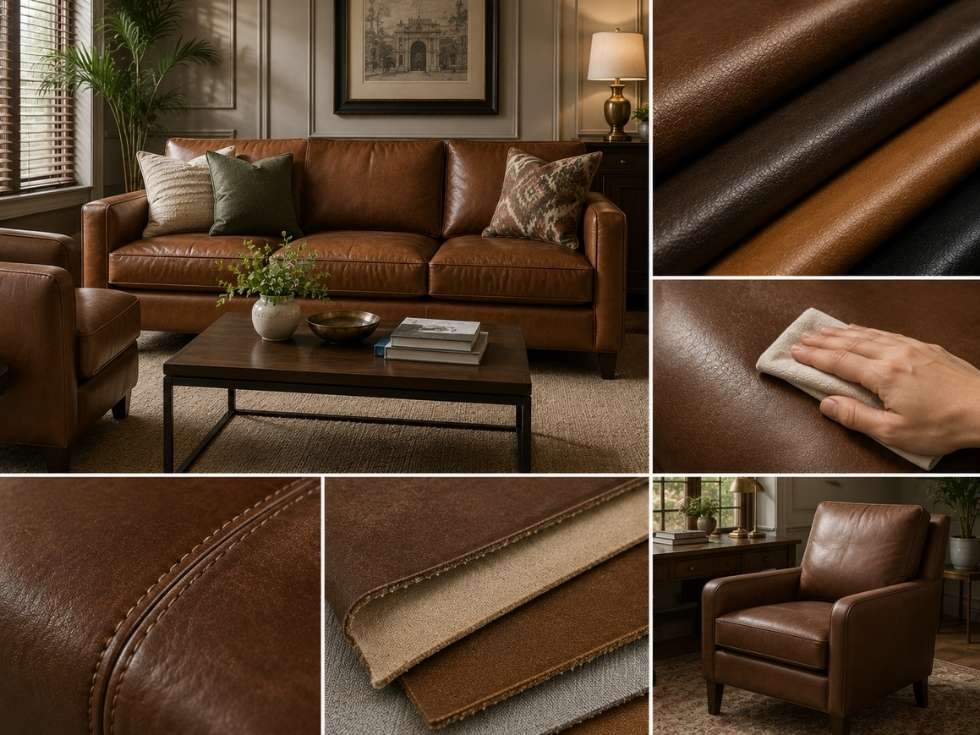 Contemporary leather upholstery fabric design - Beautiful Homes