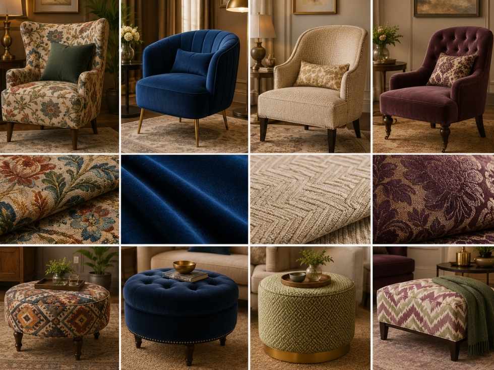 Contemporary ottoman upholstery fabric ideas - Beautiful Homes