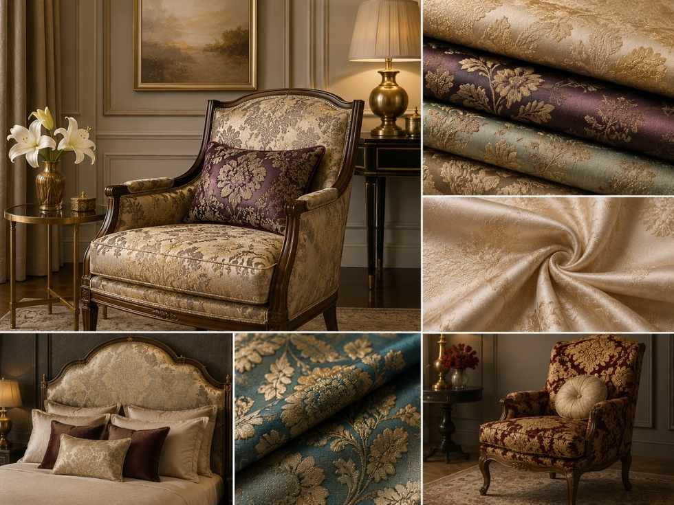 Contemporary silk upholstery fabric design - Beautiful Homes