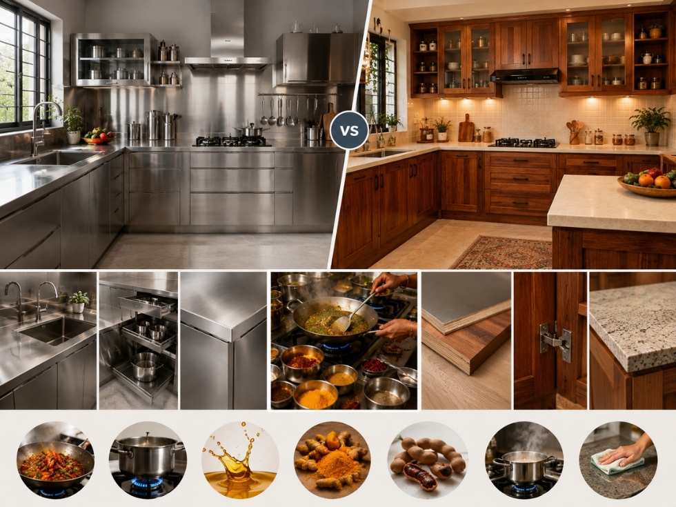 Contemporary stainless steel kitchen designs - Beautiful Homes