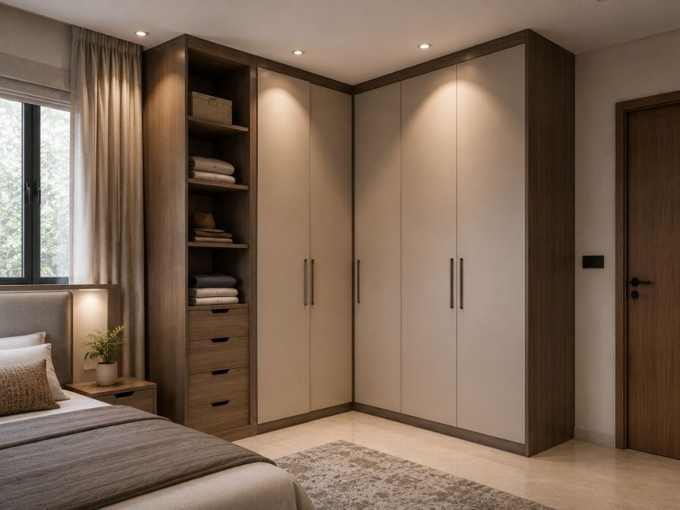 Contemporary corner wardrobe design - Beautiful Homes