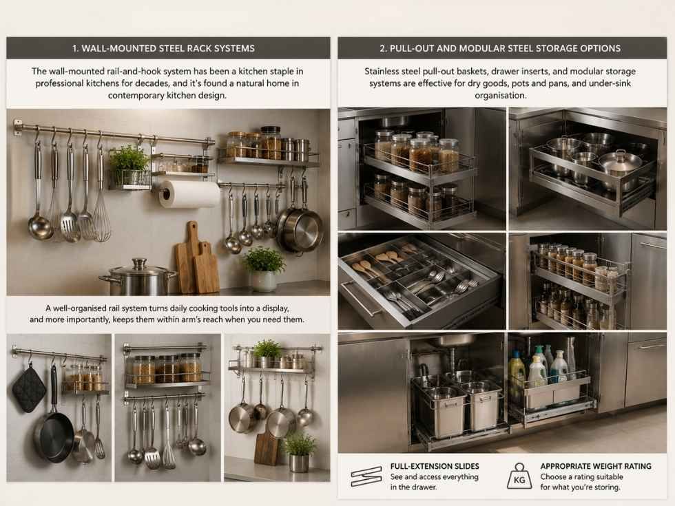 Contemporary modular steel kitchen design - Beautiful Homes