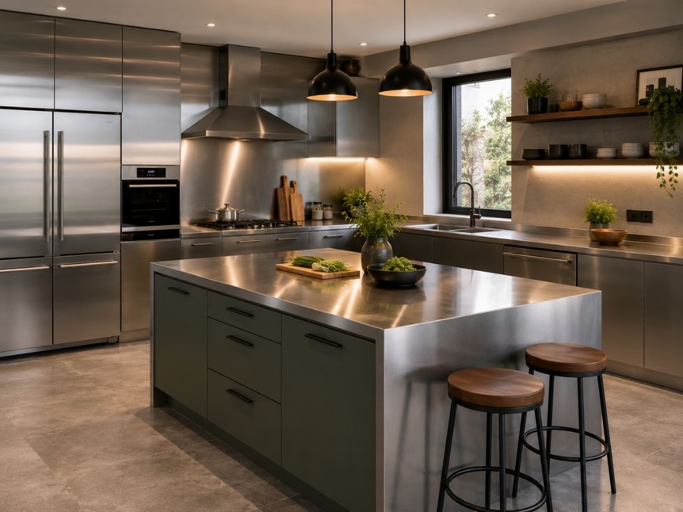 Contemporary modular stainless steel kitchen design tips - Beautiful Homes