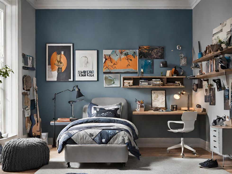 Cold toned bedroom - Beautiful Homes