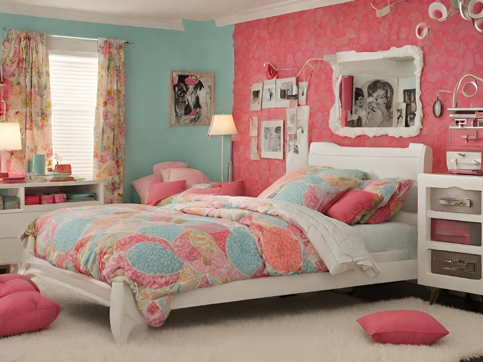 Retro style teenage bedroom - Beautiful Homes