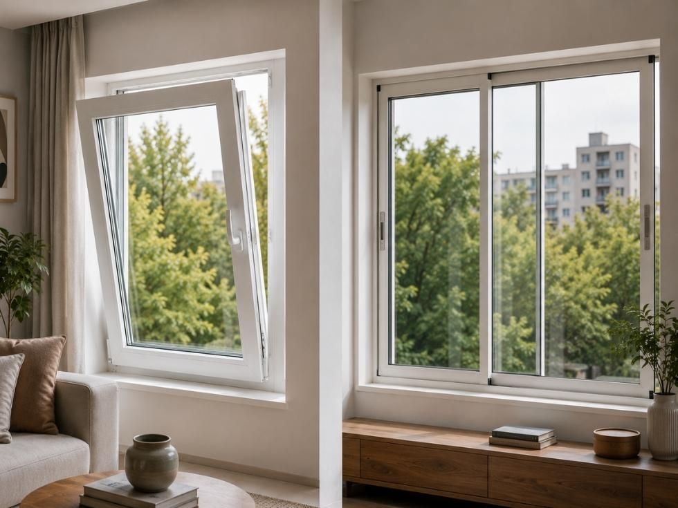 Tilt and turn and sliding uPVC windows compared for opening style and ventilation options - Beautiful Homes