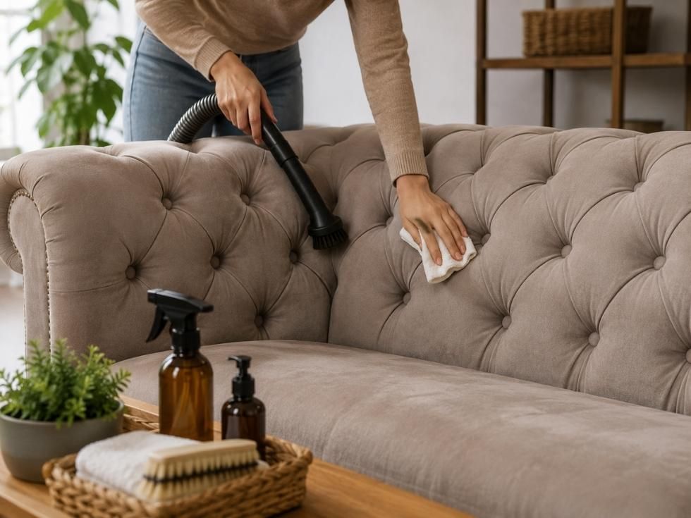 Contemporary tufted upholstery sofa care - Beautiful Homes