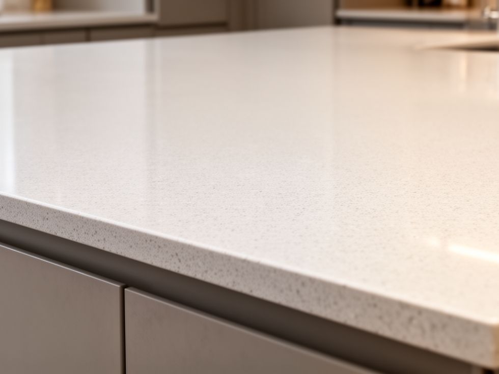 Contemporary white solid kitchen countertop designs - Beautiful Homes