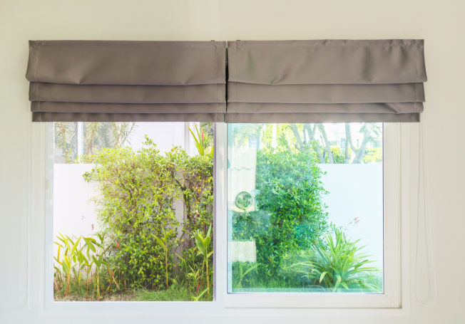 Flat Fold Roman Shade Types - Beautiful Homes