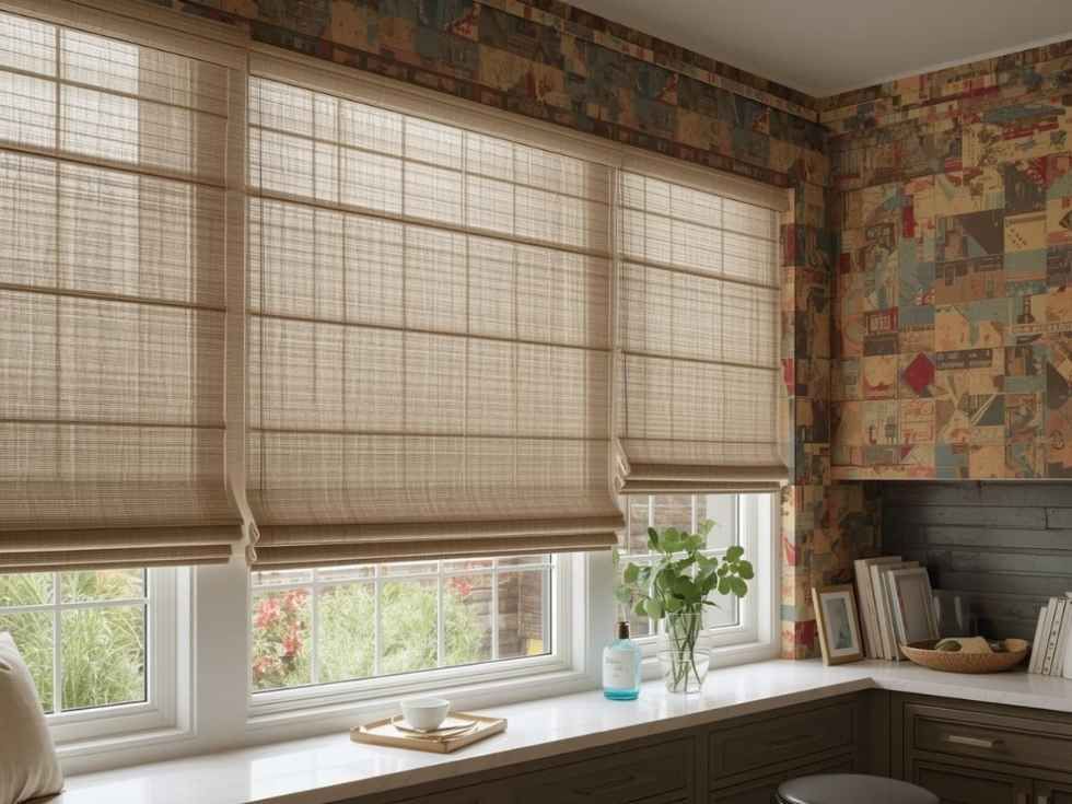 Contemporary roman blind curtains - Beautiful Homes