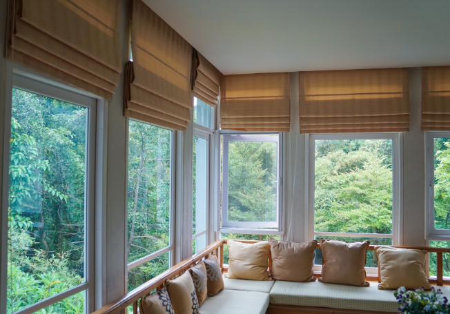 Roman Shade Curtain Types - Beautiful Homes