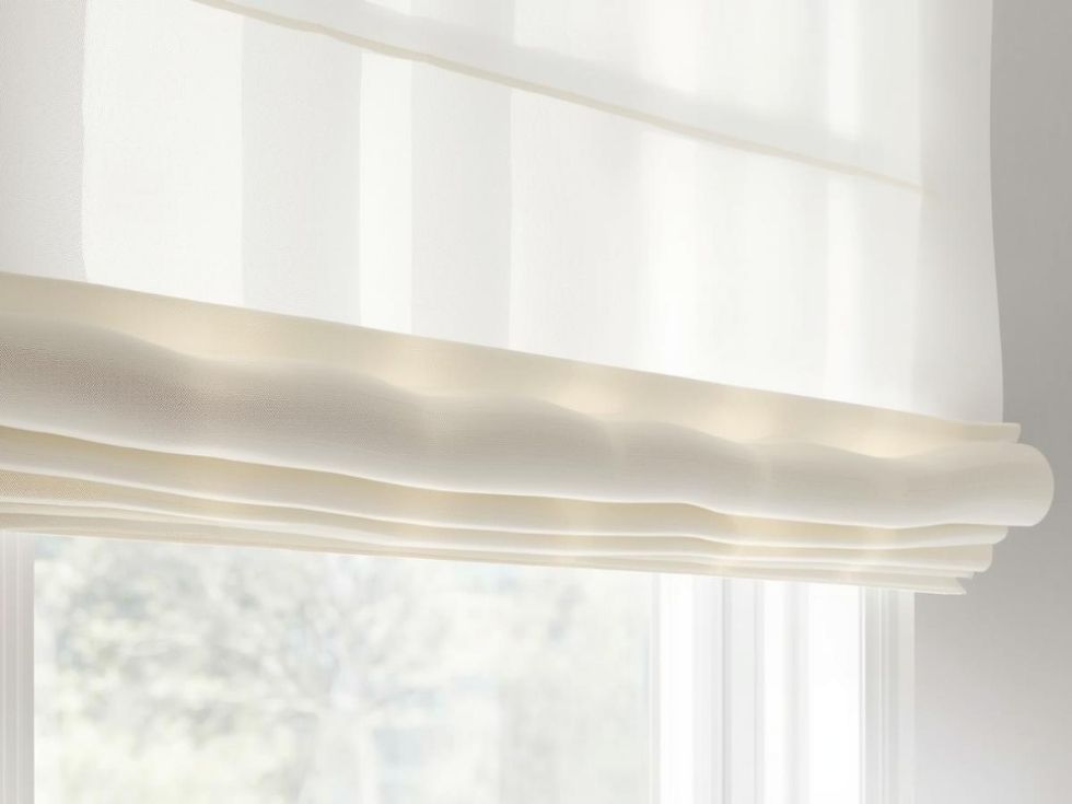 Contemporary soft fold fold roman curtains - Beautiful Homes