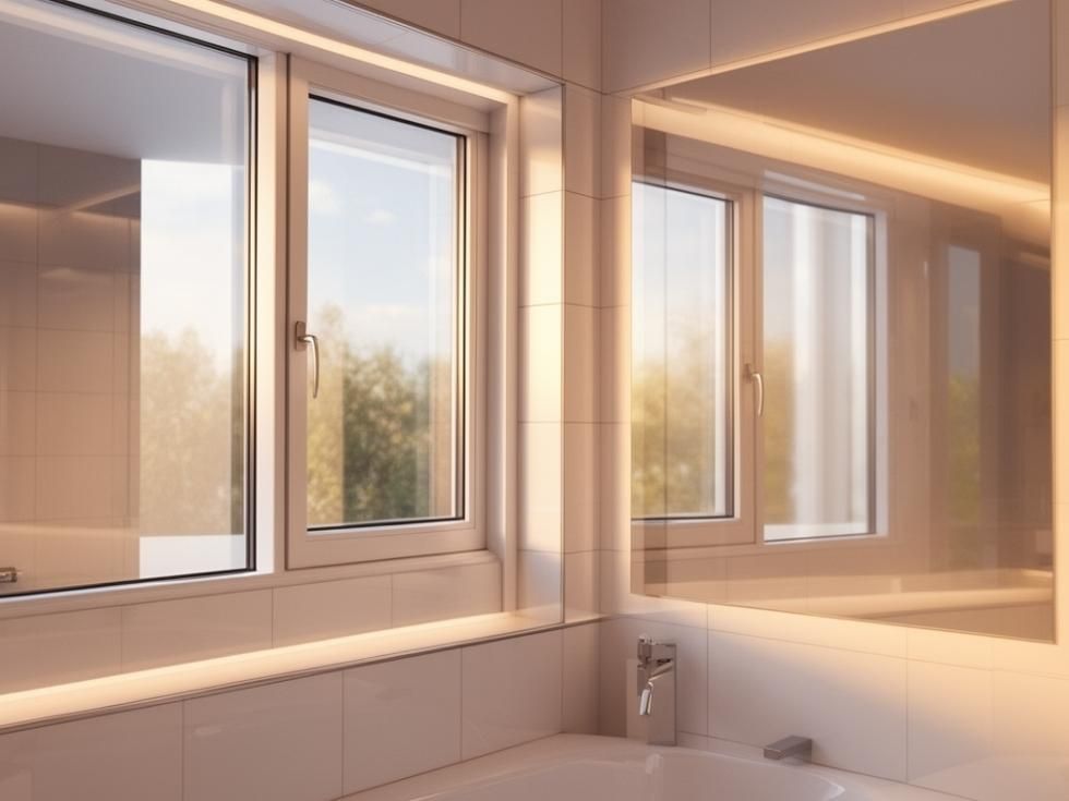 Contemporary double glazed uPVC bathroom window design - Beautiful Homes