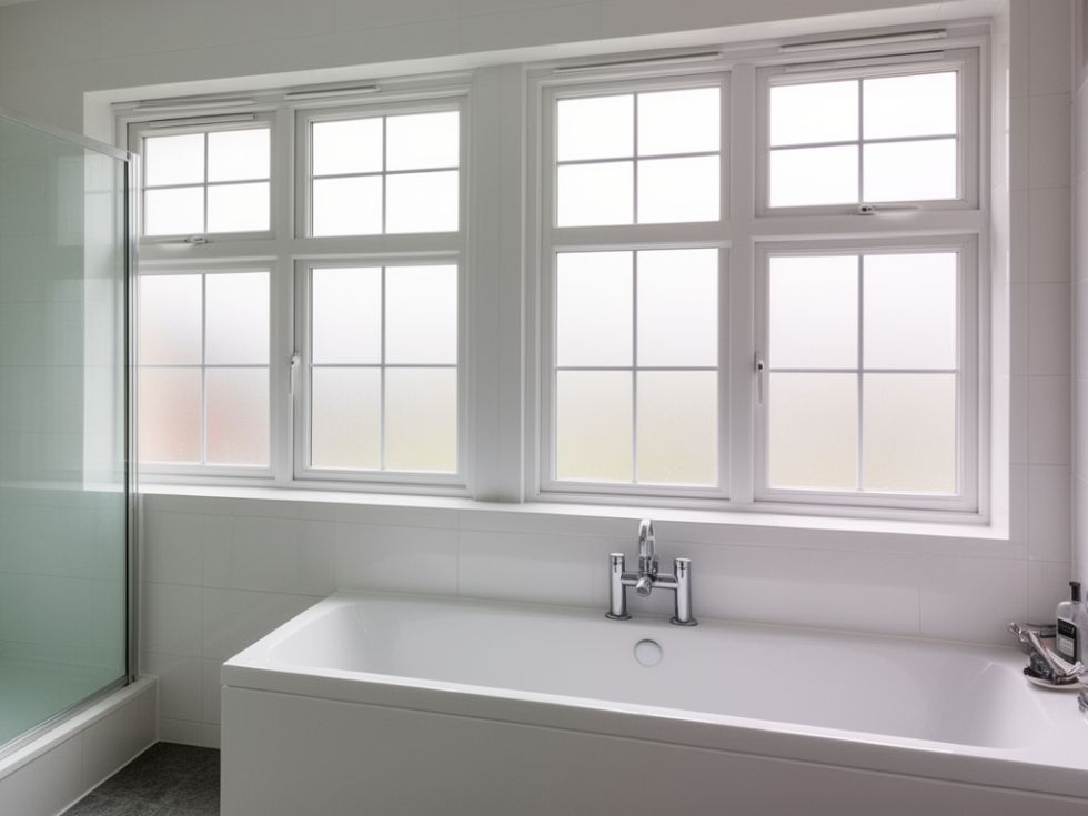 Contemporary multi-chambered uPVC bathroom window design - Beautiful Homes