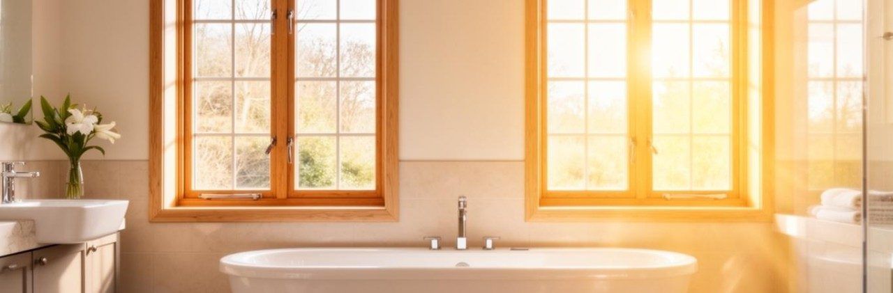 Contemporary uPVC bathroom window design - Beautiful Homes