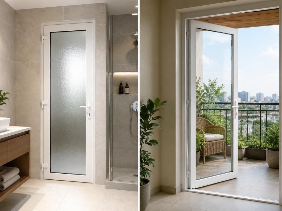 Contemporary uPVC doors for bathroom - Beautiful Homes