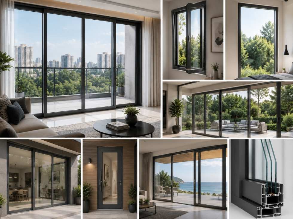 Contemporary aluminium door design - Beautiful Homes