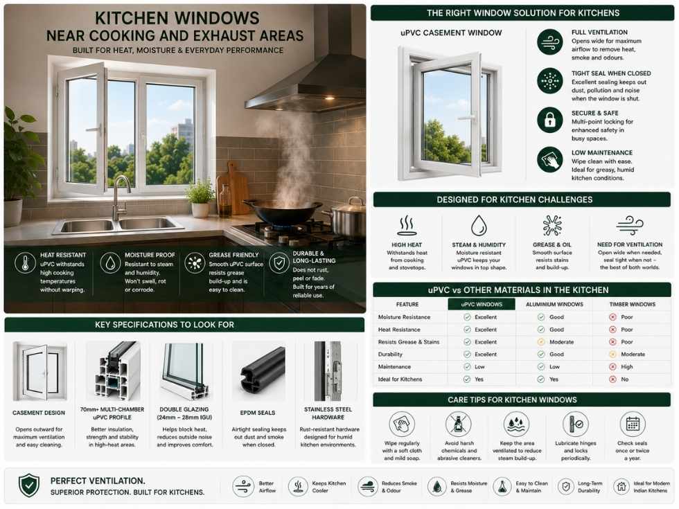 Contemporary kitchen uPVC windows styles - Beautiful Homes