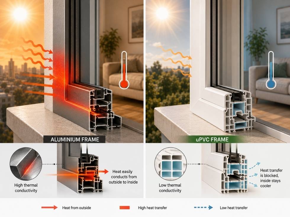 Contemporary uPVC casement windows design - Beautiful Homes