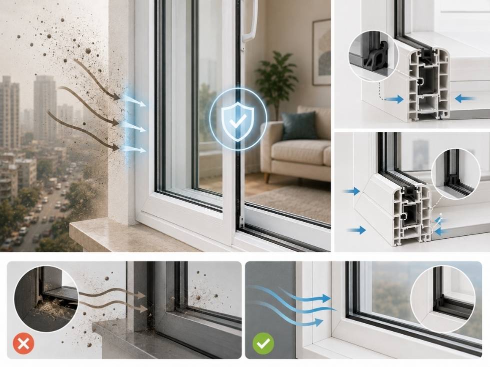 Contemporary uPVC window frames design - Beautiful Homes
