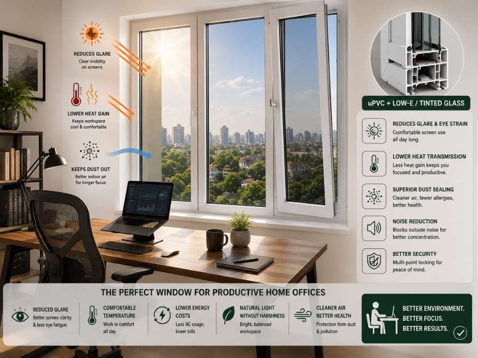 Contemporary study room uPVC windows styles - Beautiful Homes