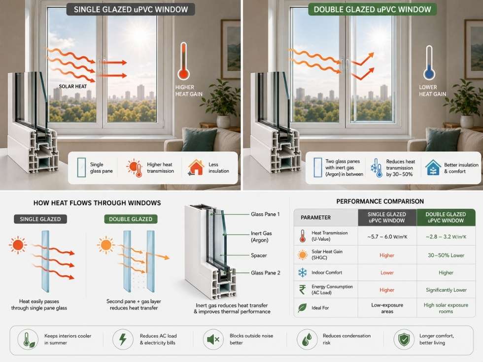 Contemporary uPVC double glazed windows - Beautiful Homes