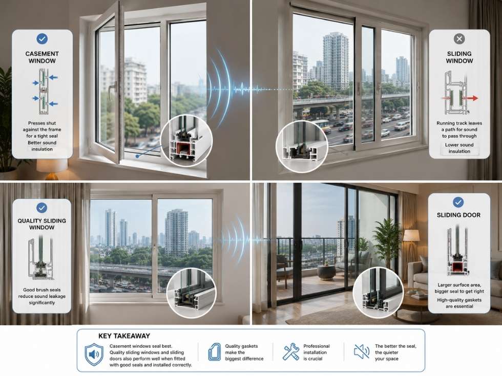 Contemporary uPVC window styles for sound insulation - Beautiful Homes