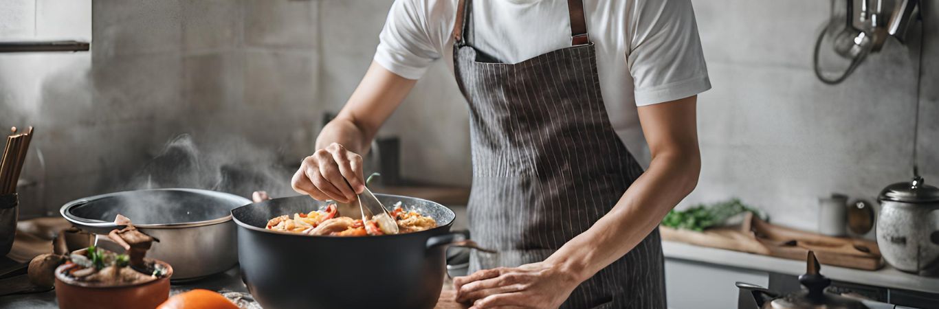 A person cooking vegetables - Beautiful Homes