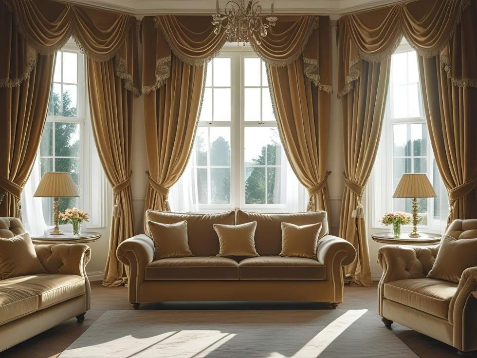 Modern luxurious velvet window curtain - Beautiful Homes