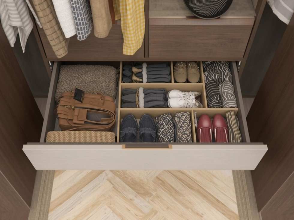 Contemporary bedroom wardrobe ideas for organisation - Beautiful Homes