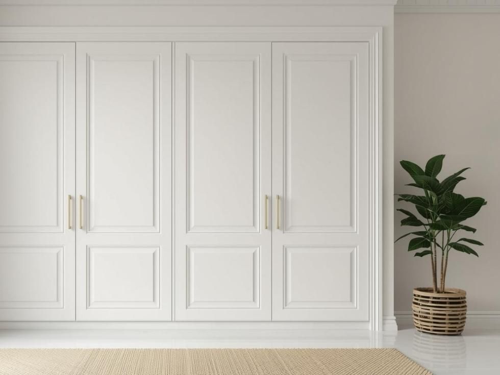 Contemporary white wardrobe doors - Beautiful Homes