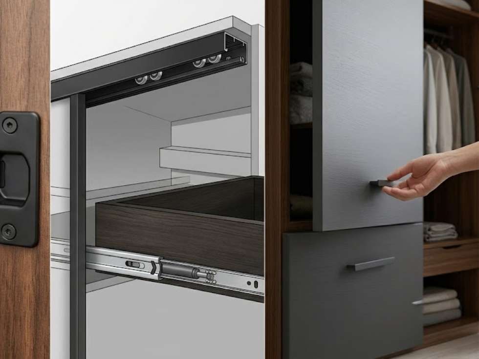 Contemporary soft-close drawer channels - Beautiful Homes