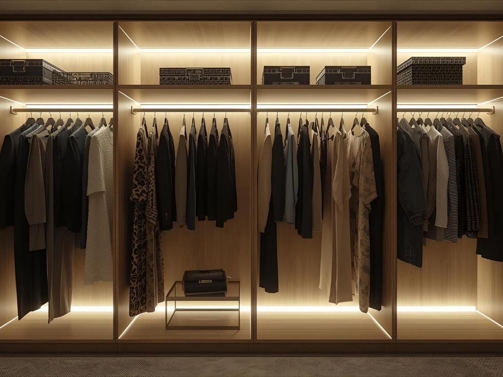 Contemporary LED wardrobe lights - Beautiful Homes