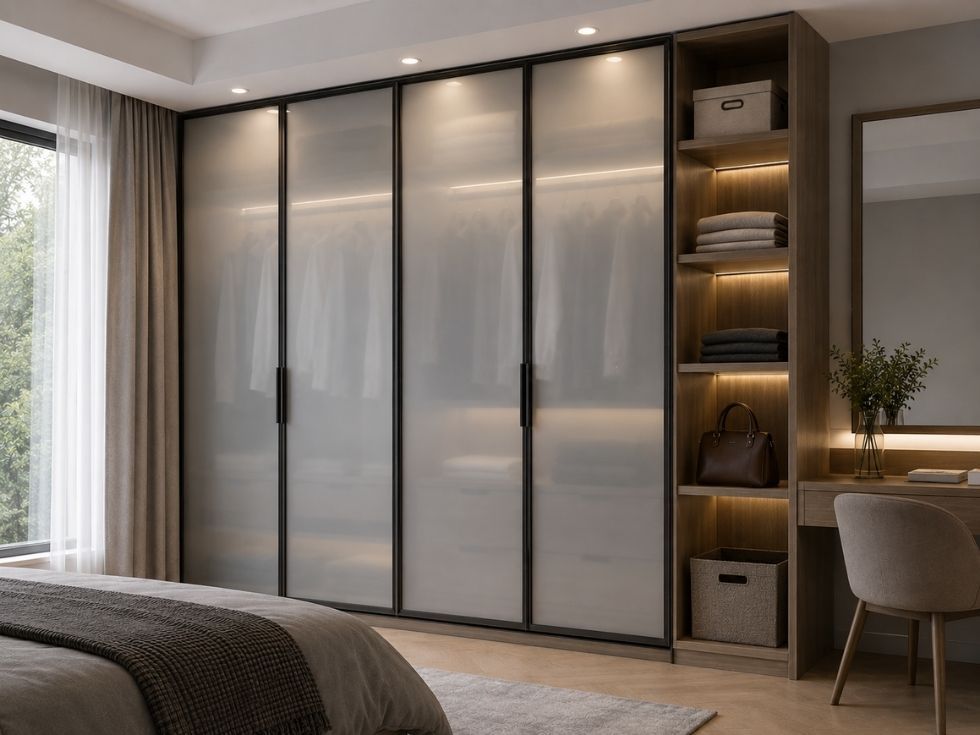 Contemporary glass modular wardrobe designs - Beautiful Homes